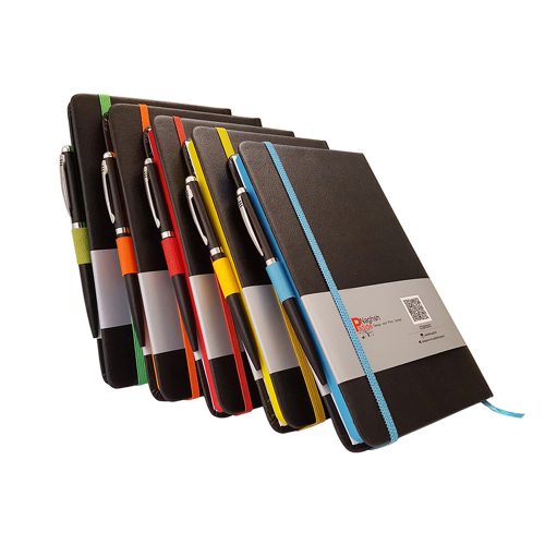 دفتر یادداشت اروپایی مدل مداد رنگی همراه با خودکار 16