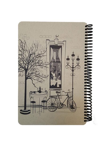 دفتر یادداشت سیمی فانتزی طرح پاریس
