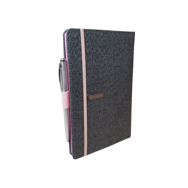 دفتر یادداشت پارچه ای مدل کبریتی همراه با خودکار 6