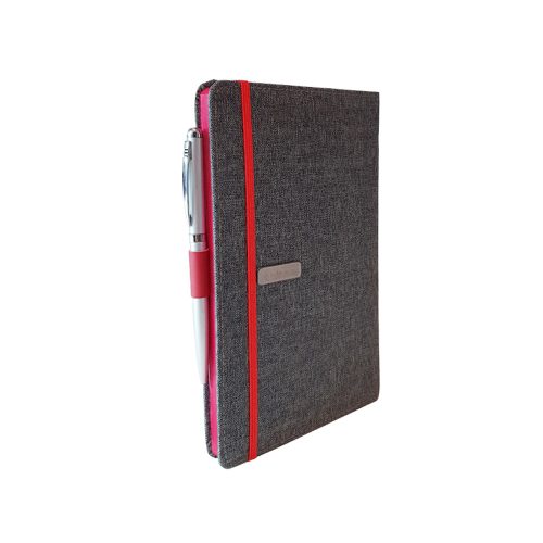 دفتر یادداشت پارچه ای مدل کبریتی همراه با خودکار 9
