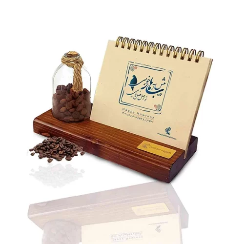 تقویم رومیزی چوبی 1402با رایحه قهوه اصل فصل ها1