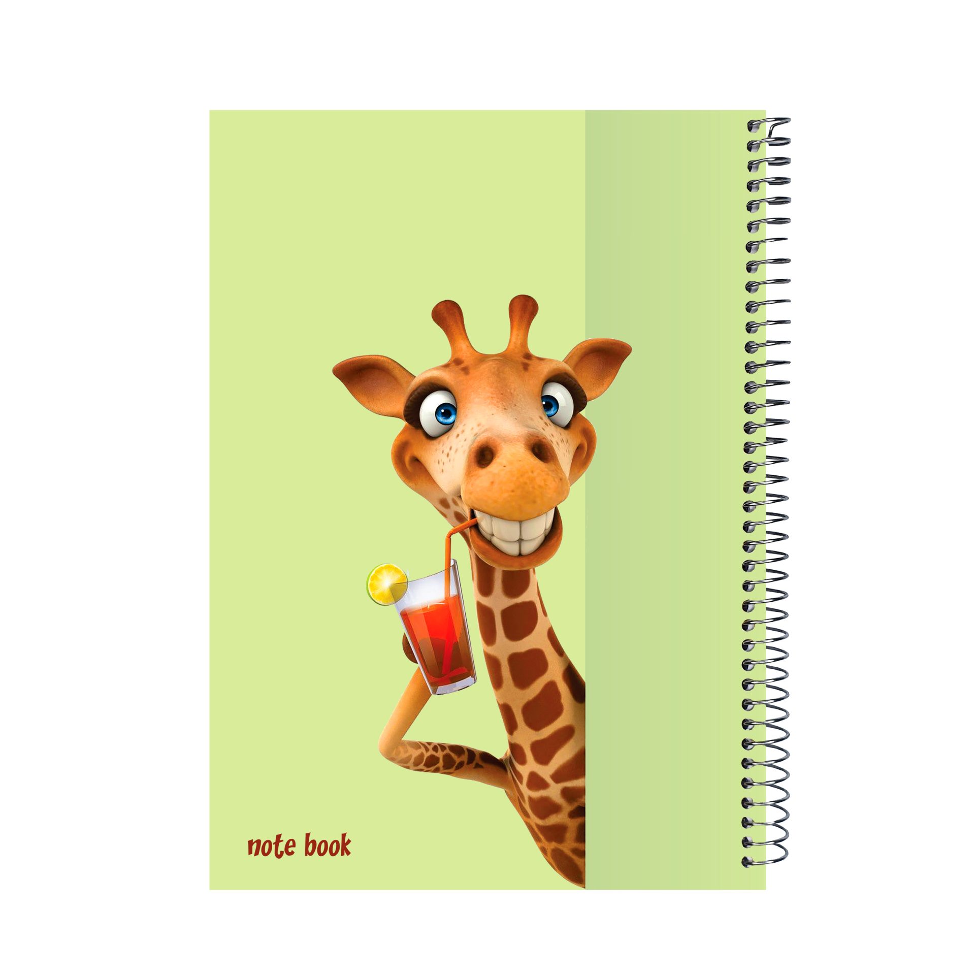 دفتر مشق گلاسه سلفونی 60 برگ طرح happy giraffe