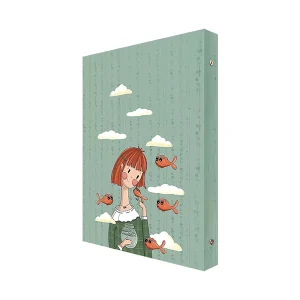 کلاسور 6 حلقه قفل فلزی طرح دختر ماهی ها