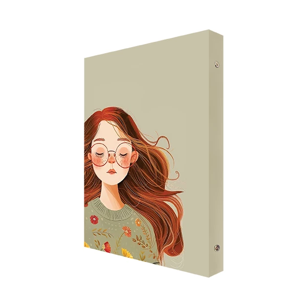 کلاسور 6 حلقه قفل فلزی طرح دخترپاییزی