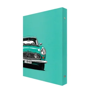 کلاسور 26 حلقه قفل فلزی طرح ماشین کلاسیک